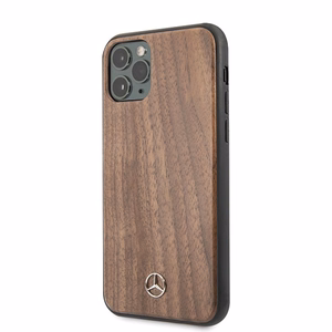 Mercedes Wood Line Walnut dėklas iPhone 11 Pro Max - rudas