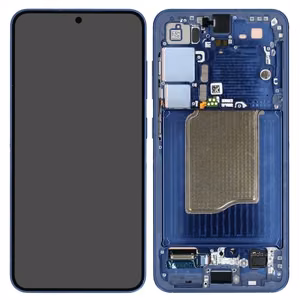 Ekranas Samsung S931 S25 su lietimui jautriu stikliuku ir rėmeliu Navy originalus (used Grade B)