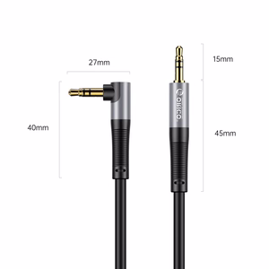 Orico AXW Mini Jack 3.5mm Male to Male Angled Audio Cable 2m - Black