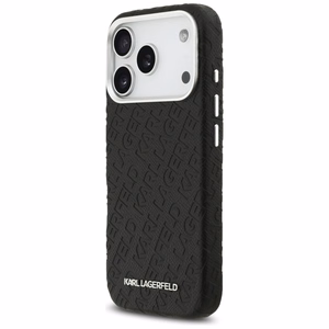 Karl Lagerfeld FW įspaustas Karl MagSafe dėklas telefonui iPhone 17 Pro – juodas