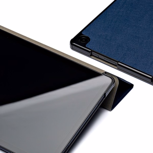 Reach Кожаный смарт-чехол для Samsung X610/X616 Tab S9 FE Plus - тёмно-синий