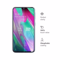 Apsauginis stiklas (m) - mėlynas (m) - SAMSUNG Galaxy A40