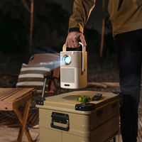 "Yaber T2 Plus" LCD FullHD 1080p multimedijos projektorius su JBL garsiakalbiais - smėlio spalvos