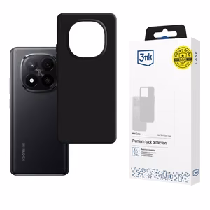 3mk Matt Case Pro dėklas telefonui Xiaomi Redmi Note 14 Pro+ - matinė juoda