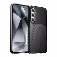 Thunder dėklas Samsung Galaxy S24 FE silikoninis šarvuotas dangtelis - juodas