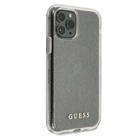 Guess GUHCN65PCGLSI iPhone 11 Pro Max sidabriškas kietasis dėklas Glitter