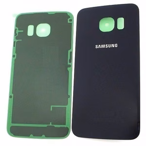 Задняя крышка для Samsung G925F S6 Edge Black Sapphire (без линзы камеры) оригинал (б/у Grade C)