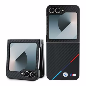 BMW Carbon Tricolor dėklas telefonui Samsung Galaxy Z Flip 6 - juodas