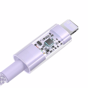 Baseus Gem USB-C ir iP greitojo įkrovimo kabelis 1 m 20 W Violetinė