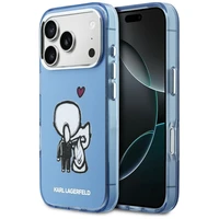 Karl Lagerfeld Karl & Choupette Back MagSafe Case for iPhone 17 Pro Max - Blue
