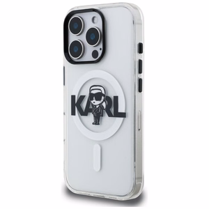 Karl Lagerfeld IML Karl Sketch Logo MagSafe dėklas iPhone 16 Pro - skaidrus