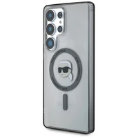 Dėklas Karl Lagerfeld Button Karl Head Printed Logo Magnetinis Samsung Galaxy S25 Ultra juodas
