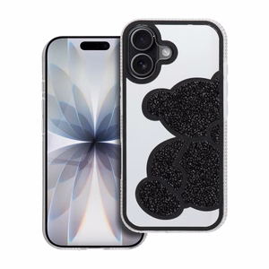 TEDDY BEAR dėklas telefonui IPHONE 17 juodas