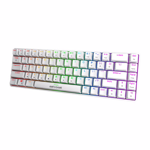 Fifine GK1W mechaninė klaviatūra, 65% RGB (balta)
