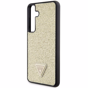 Guess Rhinestone Triangle dėklas telefonui Samsung Galaxy S24+ - auksinis