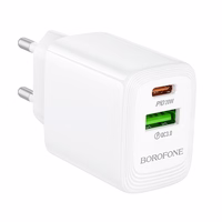 Įkroviklis Borofone BN27 20W USB-C/USB-A baltas
