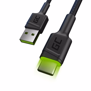 Green Cell KABGC13 – USB-A to USB-C laidas, USB 2.0, 2 m, juodas