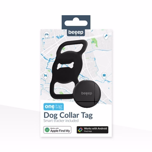 Поисковая метка Beeep OneTag для собак, Apple Find My / Android, чёрная