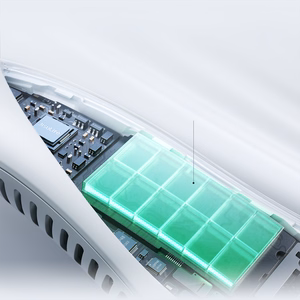 Jisulife Neck Fan 3 4000mAh nešiojamas kaklo ventiliatorius, pilkas