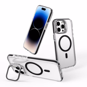 Dėklas LENS MAG COVER suderinamas su MagSafe skirtas IPHONE 17 Air juodas