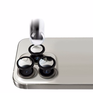 Tel Protect Titanium Lens 99% AR juodi grūdinti apsauginiai stiklai Apple iPhone 18 Pro / 18 Pro Max kameros lęšiams (3 vnt.)