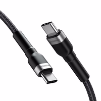 Wozinsky WNBCC1 USB-C / USB-C PD 65W kabelis 1m - juodas