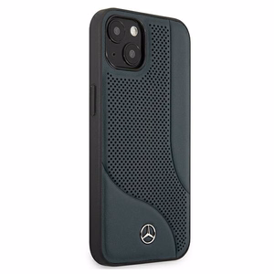 Mercedes odinis perforuotos srities dėklas telefonui iPhone 13 mini – tamsiai mėlynas