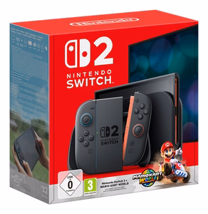 Nintendo Switch 2 + Mario Kart World Nešiojamoji žaidimų konsolė 20,1 cm (7,9„) 256 GB Jutiklinis ekranas Wi-Fi Juoda