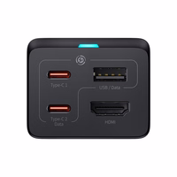 Kroviklis BASEUS GaN 2x USB-C, USB-A, HDMI 4K, 67W, PPS, PD, QC, USB4
