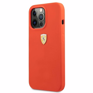 Ferrari FESSIHCP13XRE iPhone 13 Pro Max 6.7" kietas silikoninis dėklas raudonas/raudonas