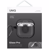 Uniq Glase Pro dėklas AirPods 4 - juodas