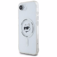 Karl Lagerfeld IML Metal Choupette Head MagSafe iPhone 16e dėklas telefonui - baltas