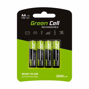 Green Cell GR02 buitinė įkraunama AA baterija, nikelio-metalo hidridas (NiMH)