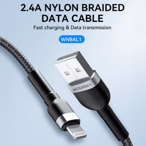 Wozinsky WNBAL1 USB-A / Lightning kabelis 2.4A 1m - juodas
