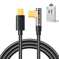 Joyroom žaidimų kabelis S-CC100A6 USB-C (kampinis) / USB-C (tiesus) 100W 1.2m - juodas