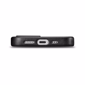 iCarer Dėklas Odinis viršelis iPhone 14 Plus natūralios odos dėklas juodas (suderinamas su MagSafe)
