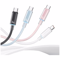 USAMS laidas Cloud Series US-SJ658 6A USB-A į USB-C 1,2m rožinis