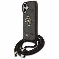 "Guess 4G Big Logo Cord Stap Crossbody" dėklas iPhone 17 - juodas