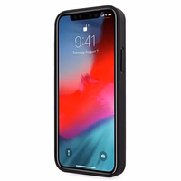 BMW Odinis išlenktas perforuotas dėklas iPhone 12 mini - juodas