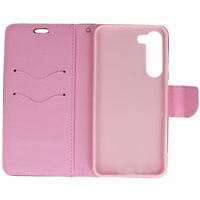 Fancy dėklas telefonui Samsung Galaxy S23 Plus juoda-rožinė