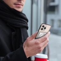 Dudao K28 10000mAh PD 22.5W Magnetinė išorinė baterija su metaliniu dėklu ir žiedo stovu - sidabrinė