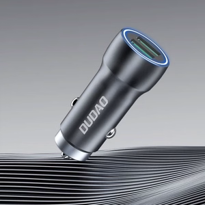 Automobilinis įkroviklis Dudao R4+ pilkas 18W (3xQC3.0)