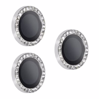 Temperuotas stiklas HARD DIAMOND kamerai (objektyvui) iPhone 17 Pro/17 Pro Max sidabro spalvos, 3 vnt.