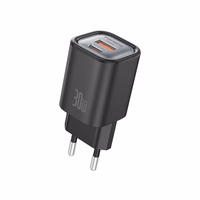 FONENG sieninis įkroviklis EU71 PD 30W 1xUSB-C + 1xUSB QC3.0 juodas