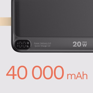 Kruger&Matz 40000 mAh Li-ion išorinis akumuliatorius su QC ir PD
