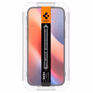Spigen Glas.tR EzFit Privacy grūdintas stiklas iPhone 15/16 su adapteriu (2 vnt.)