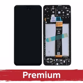 Ekranas skirtas Samsung A136 A13 5G juodas su rėmeliu OEM