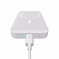 Maitinimo baterija "Baseus Magnetic", 10000 mAh, USB-C 20W, MagSafe (balta)