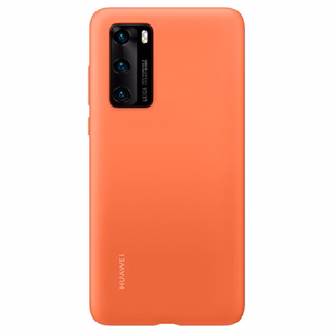 Оригинальный силиконовый чехол для Huawei P40 (51993725) оранжевый