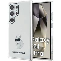 Karl Lagerfeld IML Choupette dėklas telefonui Samsung Galaxy S24 Ultra - permatomas